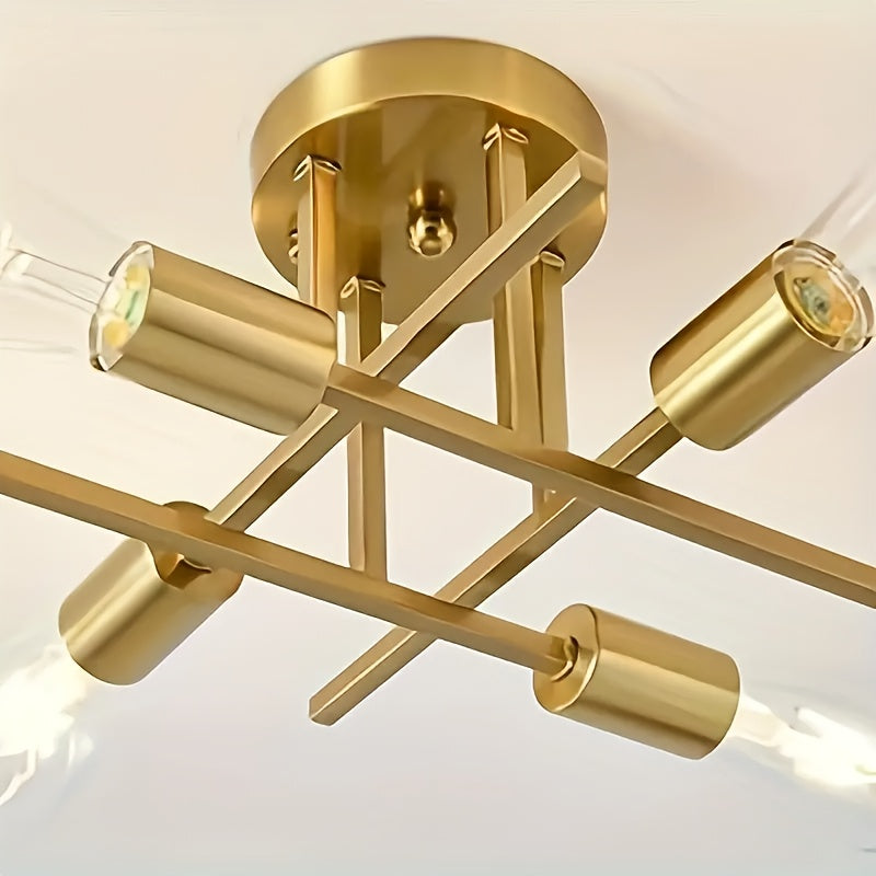 SatelliteLight – Modern Industrial Ceiling Lamp in Black Iron