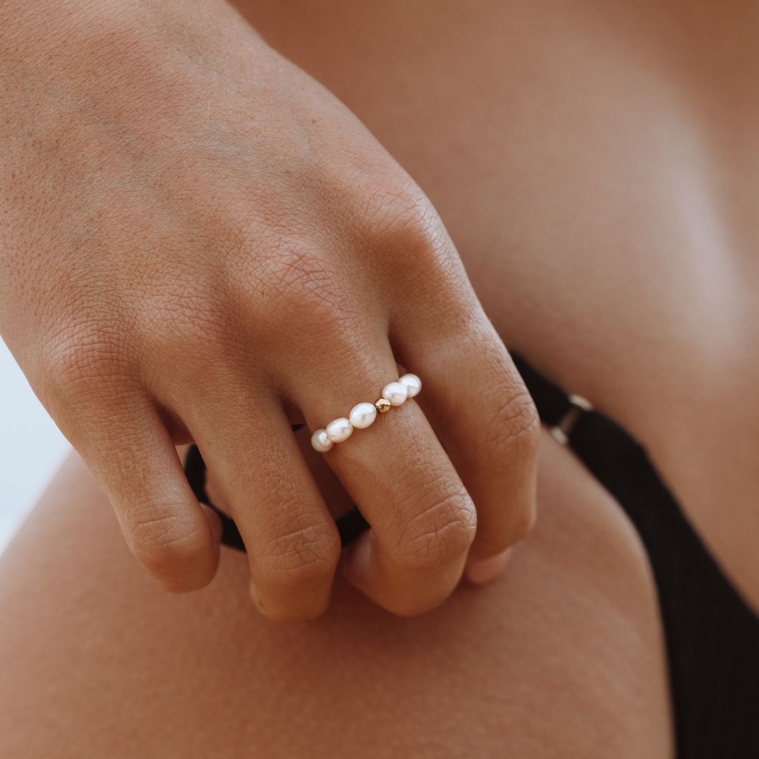 Elegant Ocean Pearl Ring for Women - Unique Pearl Jewelry