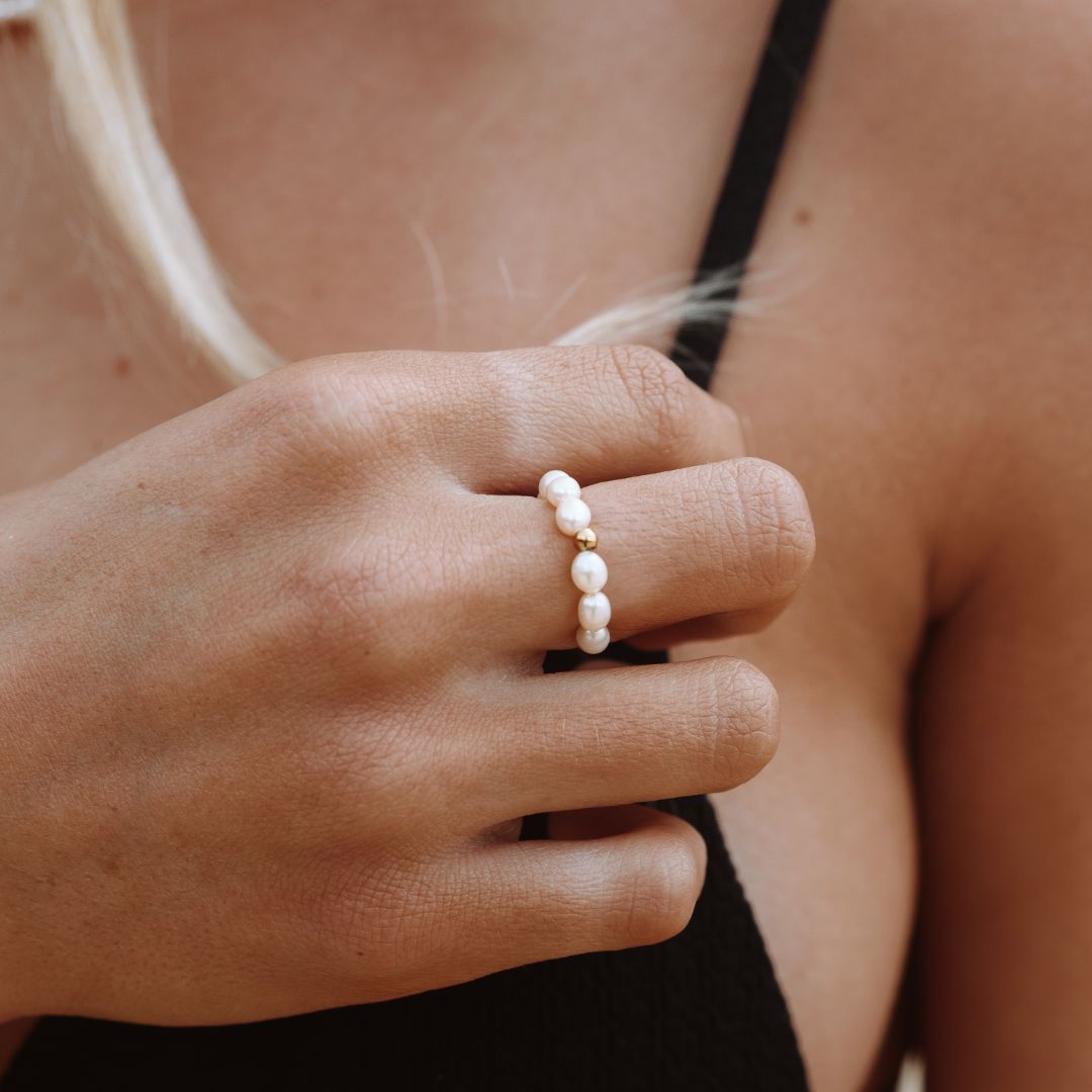 Elegant Ocean Pearl Ring for Women - Unique Pearl Jewelry