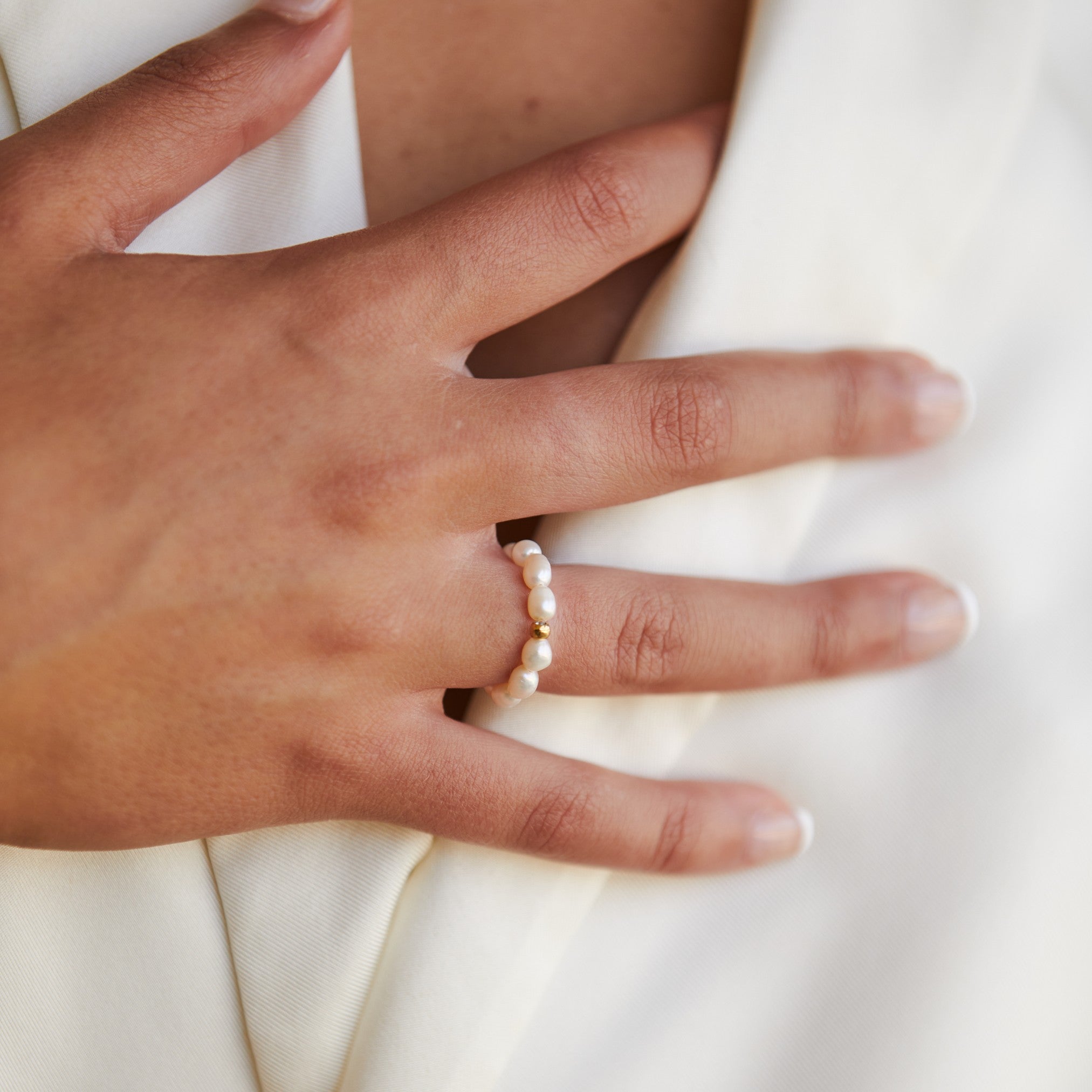 Elegant Ocean Pearl Ring for Women - Unique Pearl Jewelry