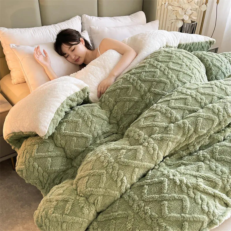 SereneSleep Winter Duvet Cover - Luxurious Cashmere Fleece Blanket for Ultimate Winter Comfort