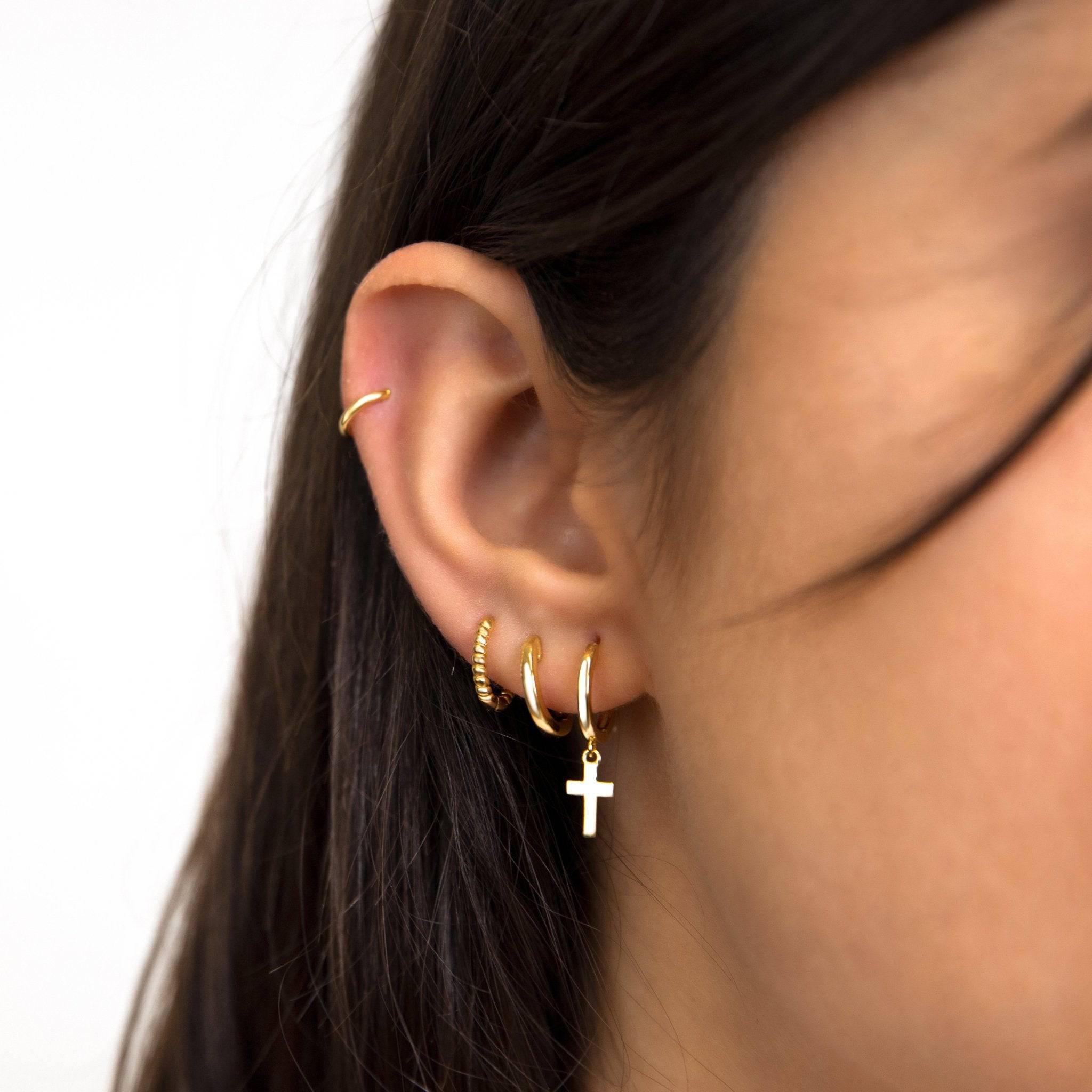 Stylish Aurelia Earrings with Elegant Cross Pendant