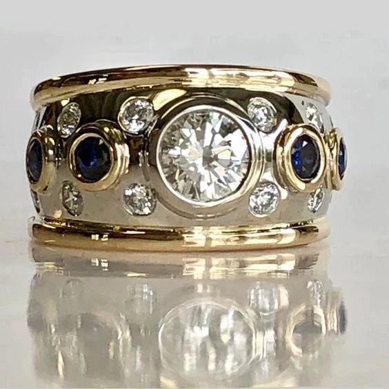 Elegant Gold Ring with Radiant Zirconia - Elina Collection 