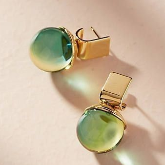 Elegant Vintage Earrings with Sparkling Green Emerald Crystals