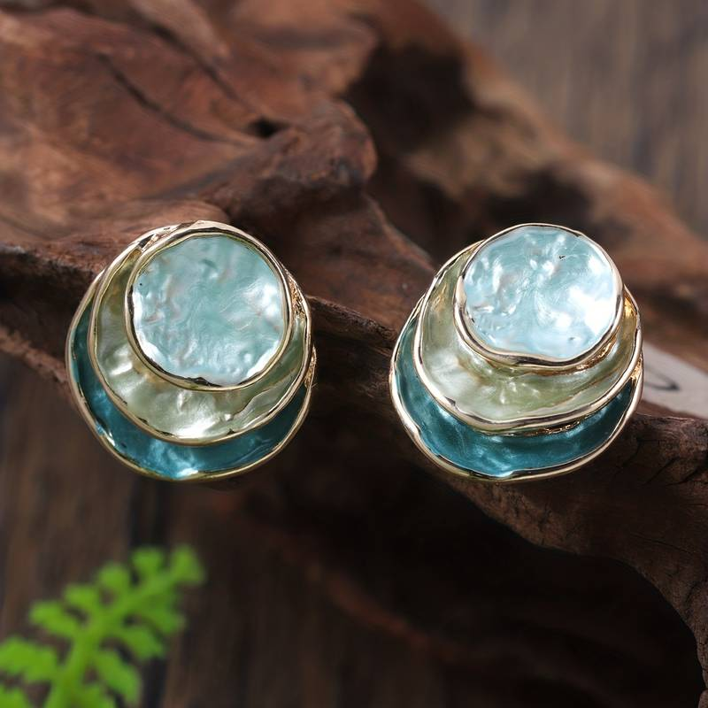 Charming Celina Vintage Multi-layered Hoop Earrings 