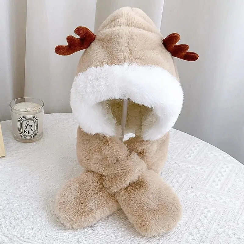 Mini Fashion Winter &amp; Shawl - Cute Hat and Shawl in One