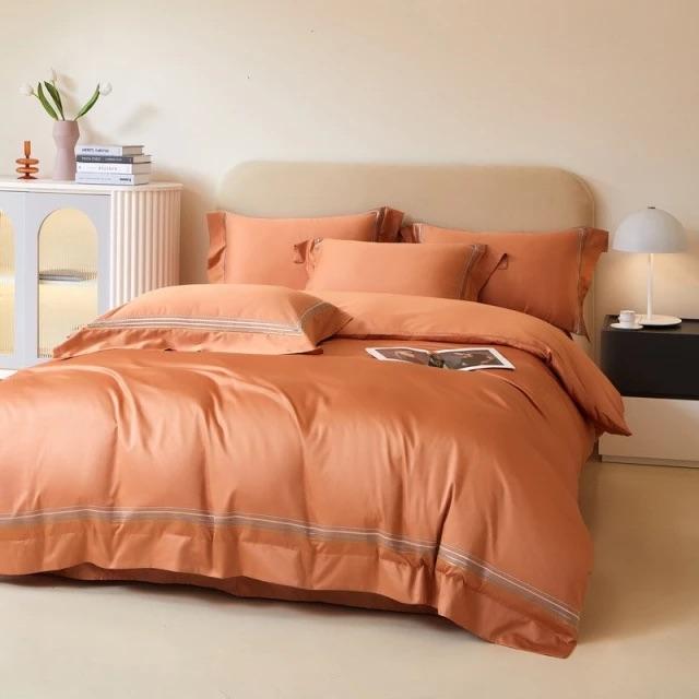 Amsterdam Orange - Luxury Egyptian Cotton Duvet Cover