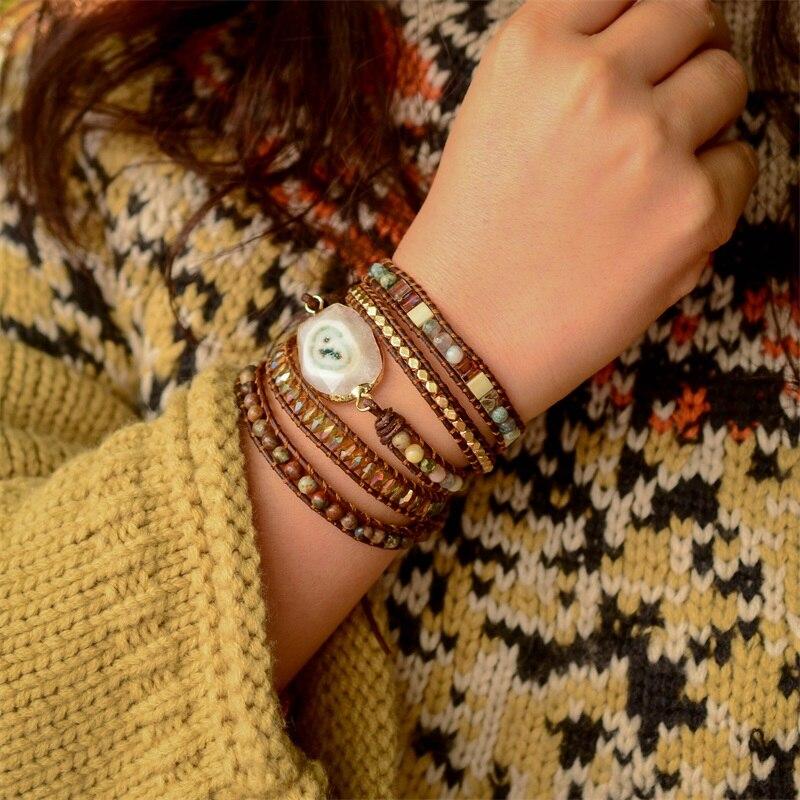 Lunara - Elegant Amethyst Moonlight Wrap Bracelet