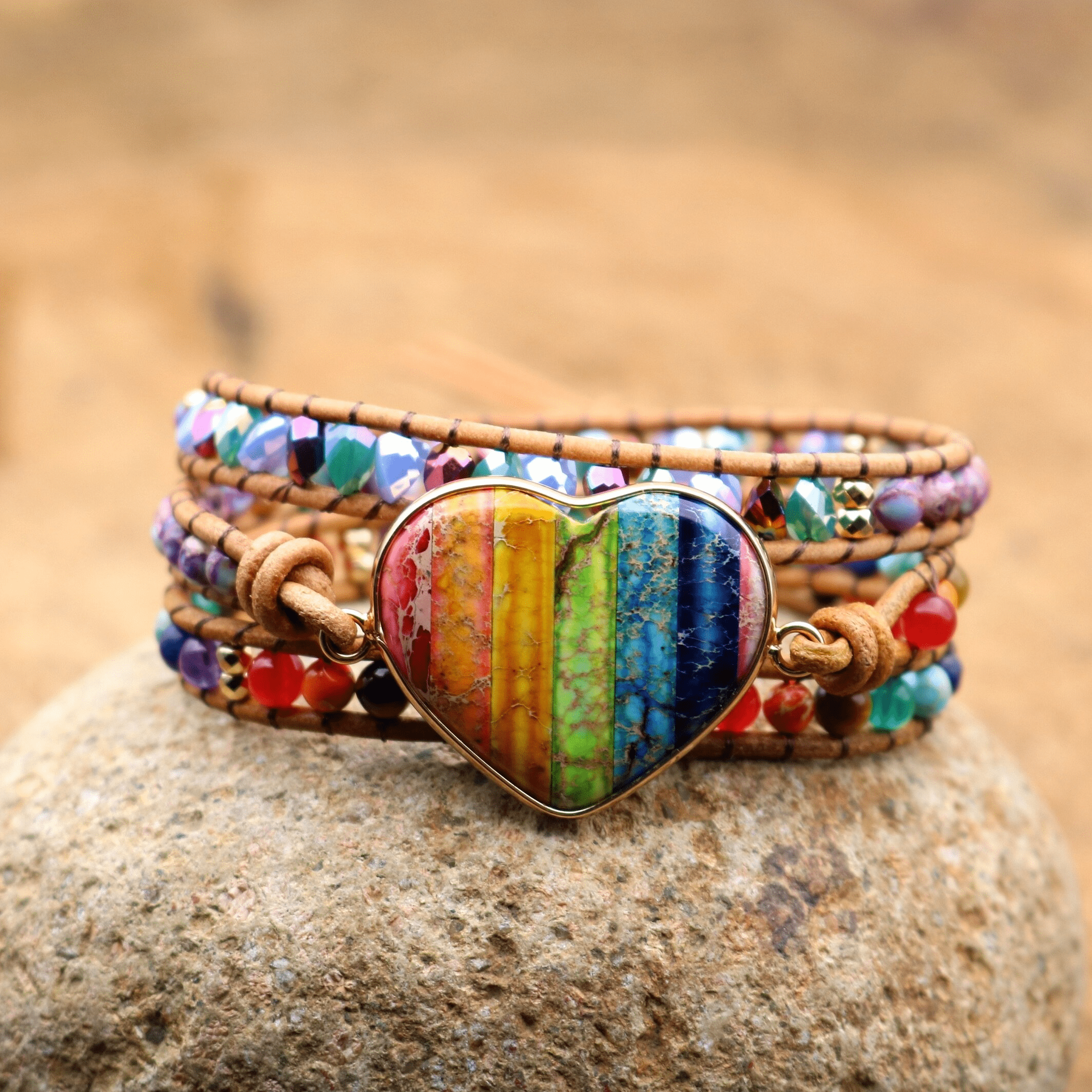 Liora Chakra Heart Wrap Bracelet 