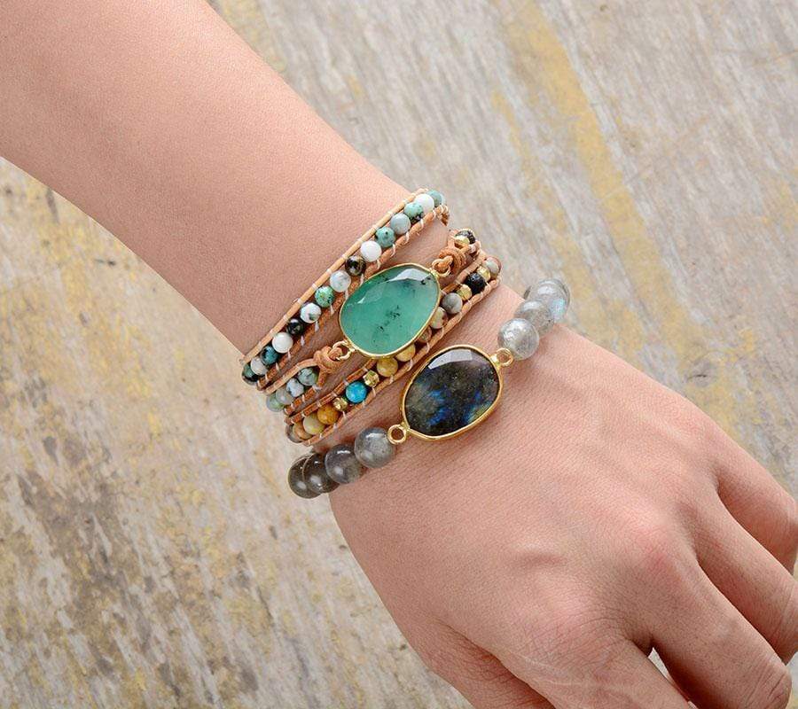 Elina JadeGlow - Elegant Relaxing Wrap Bracelets