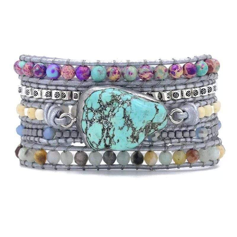 AmaraWrap - Luxurious Turquoise Bracelet for Balance