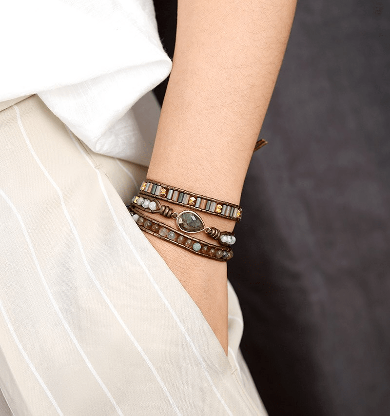 Sylvana - Spiritual Wrap Bracelet with Labradorite