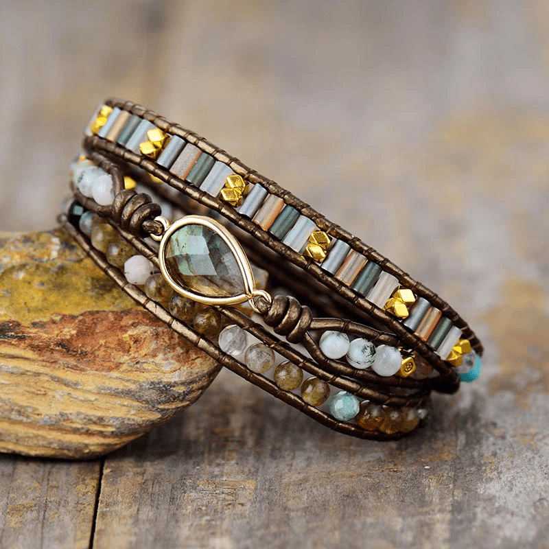 Sylvana - Spiritual Wrap Bracelet with Labradorite