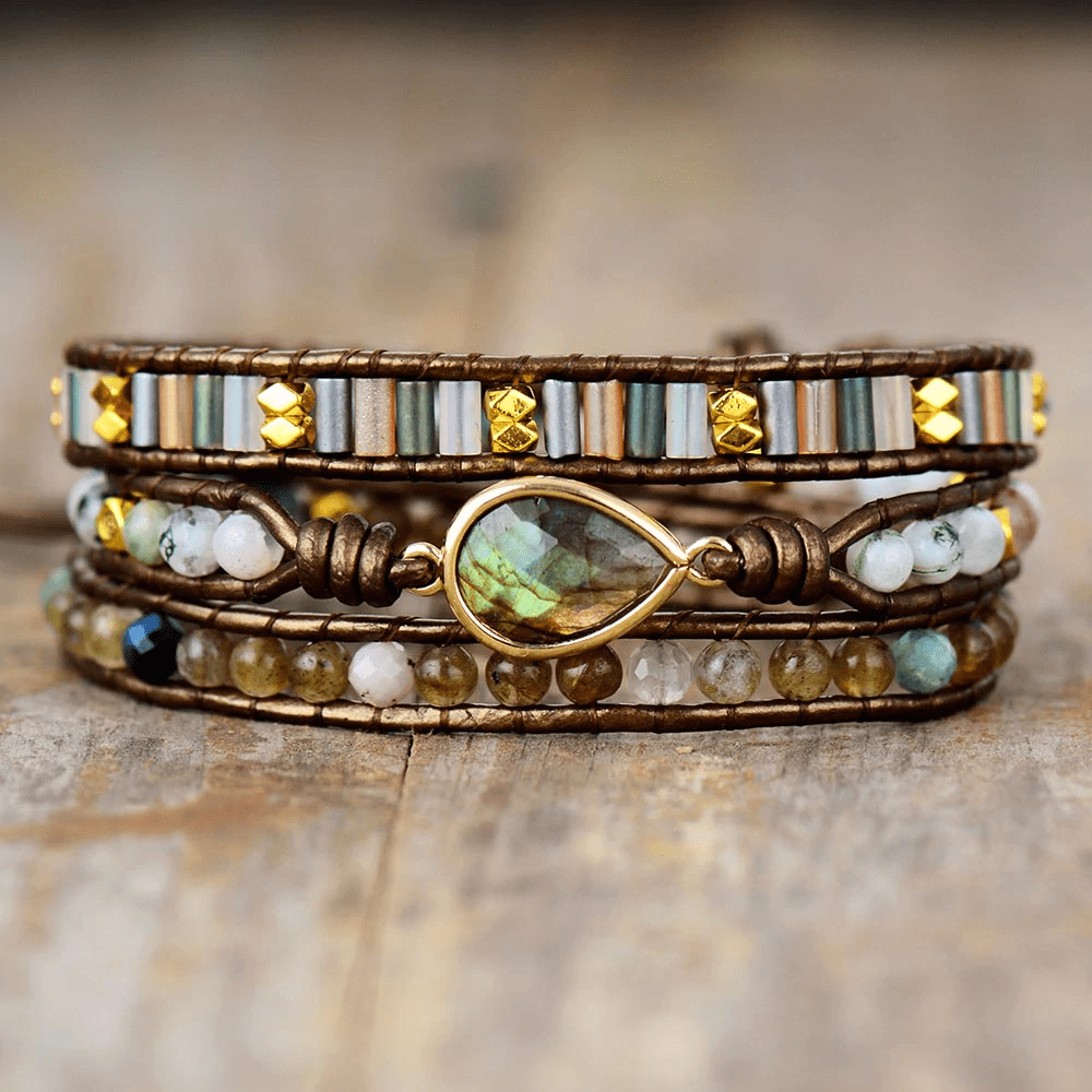 Sylvana - Spiritual Wrap Bracelet with Labradorite
