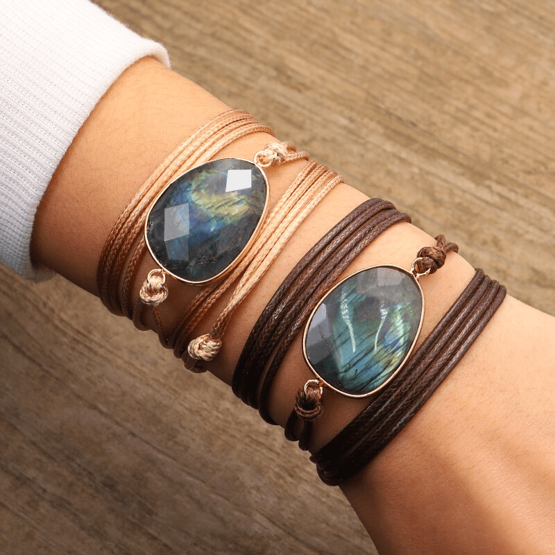 Labradorite Coord Bracelet - Lunaria Elegance