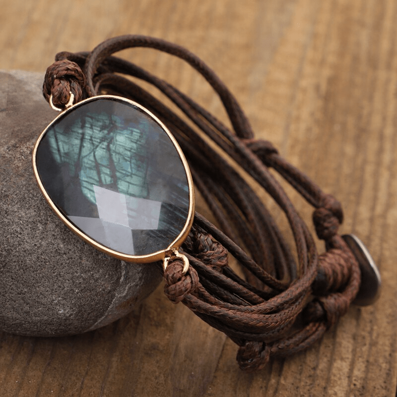 Labradorite Coord Bracelet - Lunaria Elegance