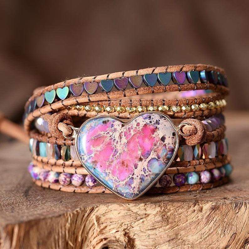AmoraCharm - Jasper Wrap Bracelet for Love &amp; Protection