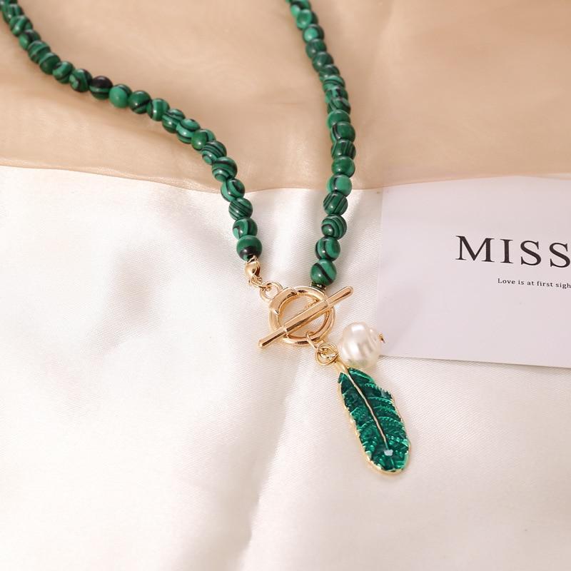 Thalina – Malachite Natural Gemstone Necklace