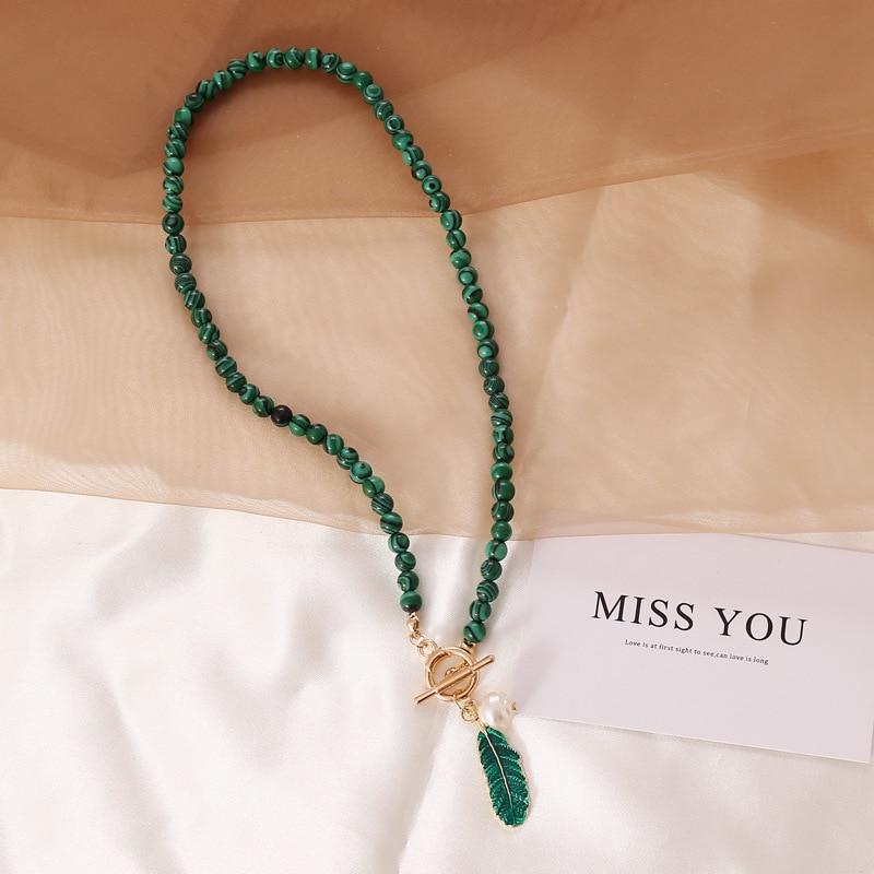 Thalina – Malachite Natural Gemstone Necklace