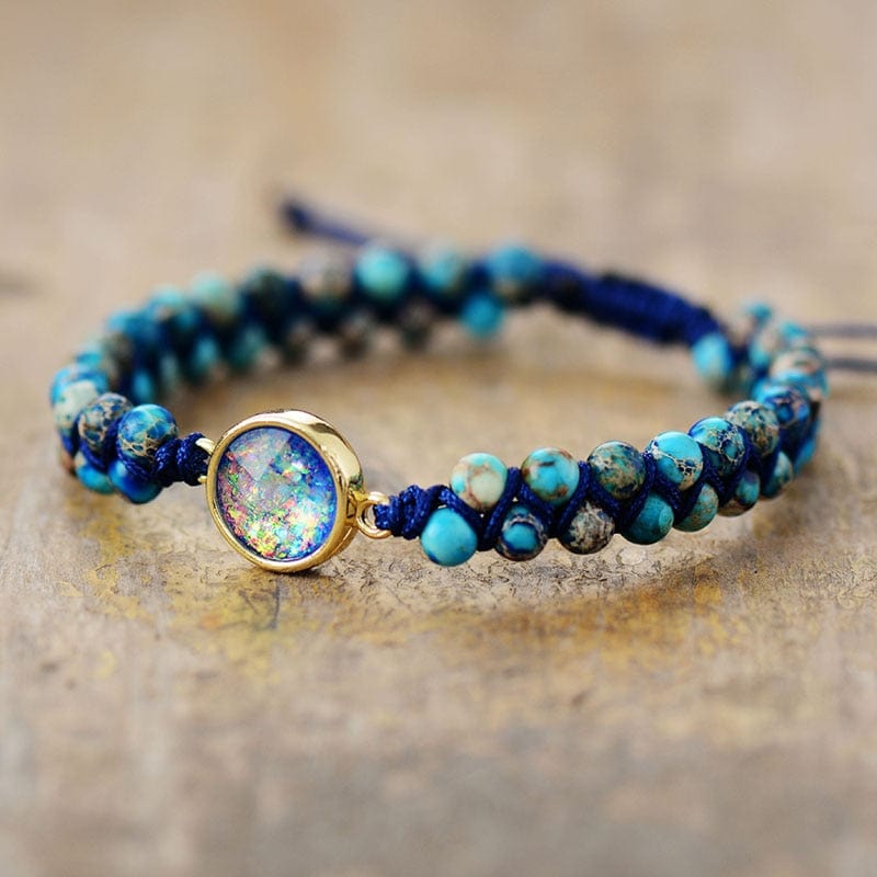 Ocean-inspired Opal and Jasper bracelet - Thalassa collection