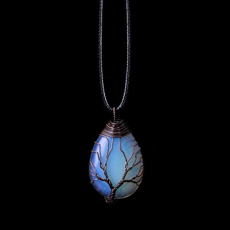 Elisia - Elegant Opalite Drop Pendant Necklace