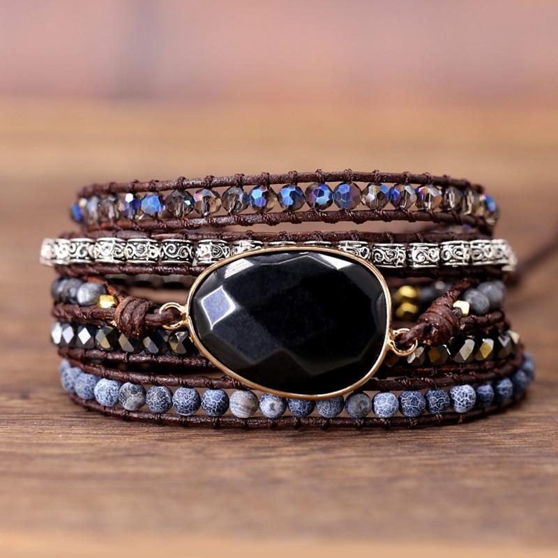OnyxGlow – Luxury Wrap Bracelet for Women