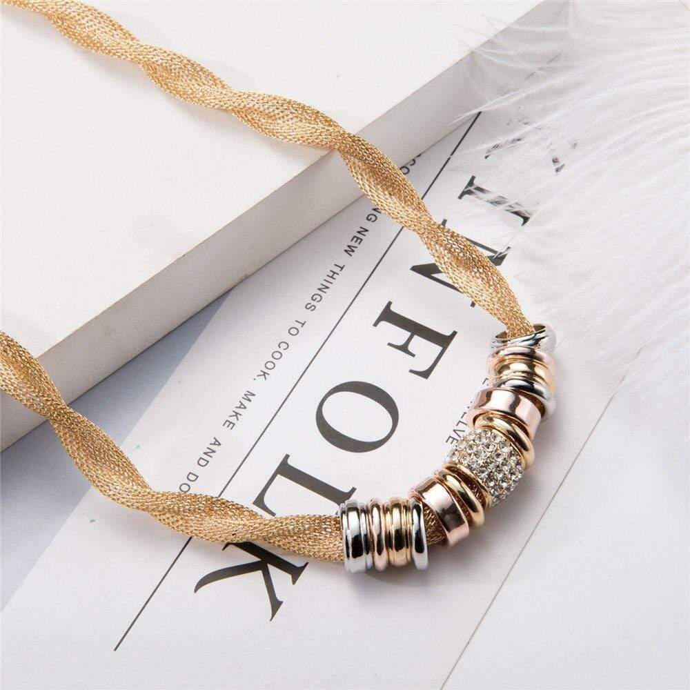 Stylish Braided Necklace - Lynora