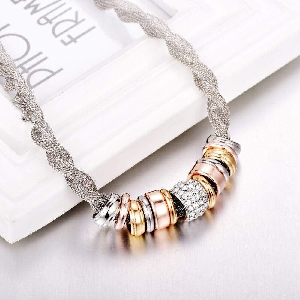 Stylish Braided Necklace - Lynora