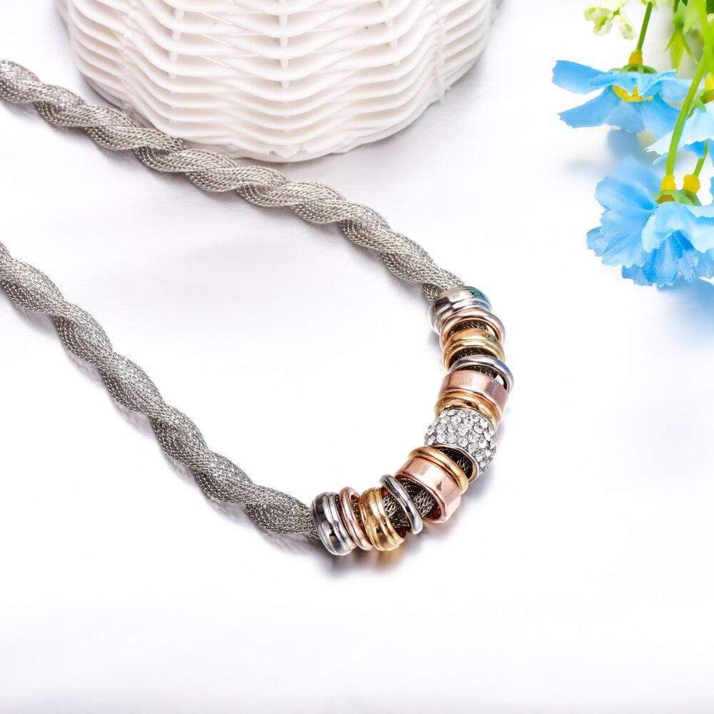 Stylish Braided Necklace - Lynora