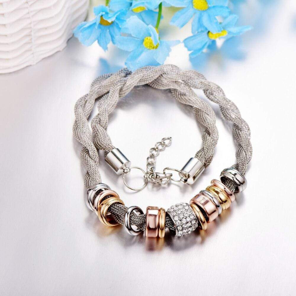 Stylish Braided Necklace - Lynora