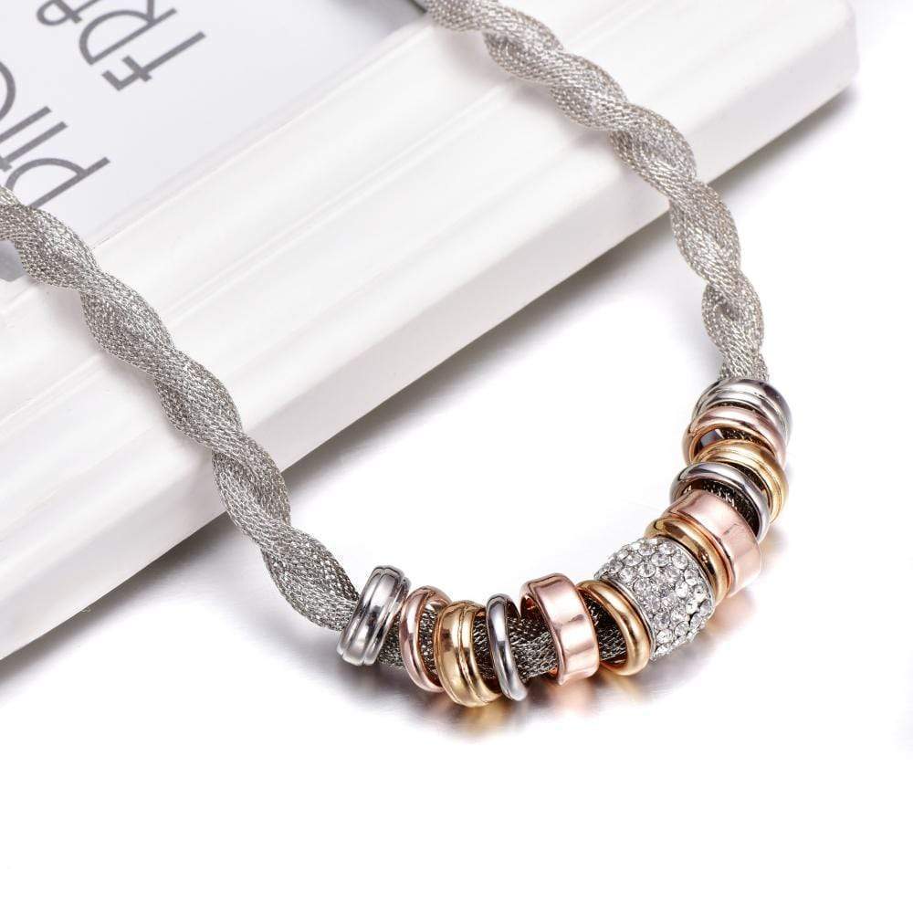 Stylish Braided Necklace - Lynora