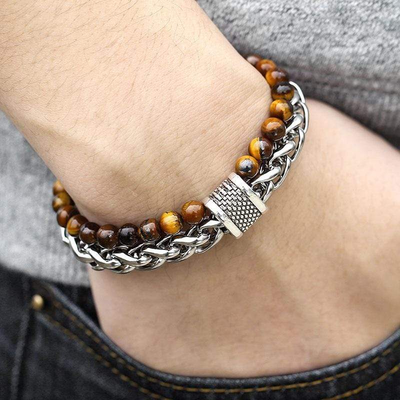 Tiger Eye Bracelet for Men "The Warrior" - Asher