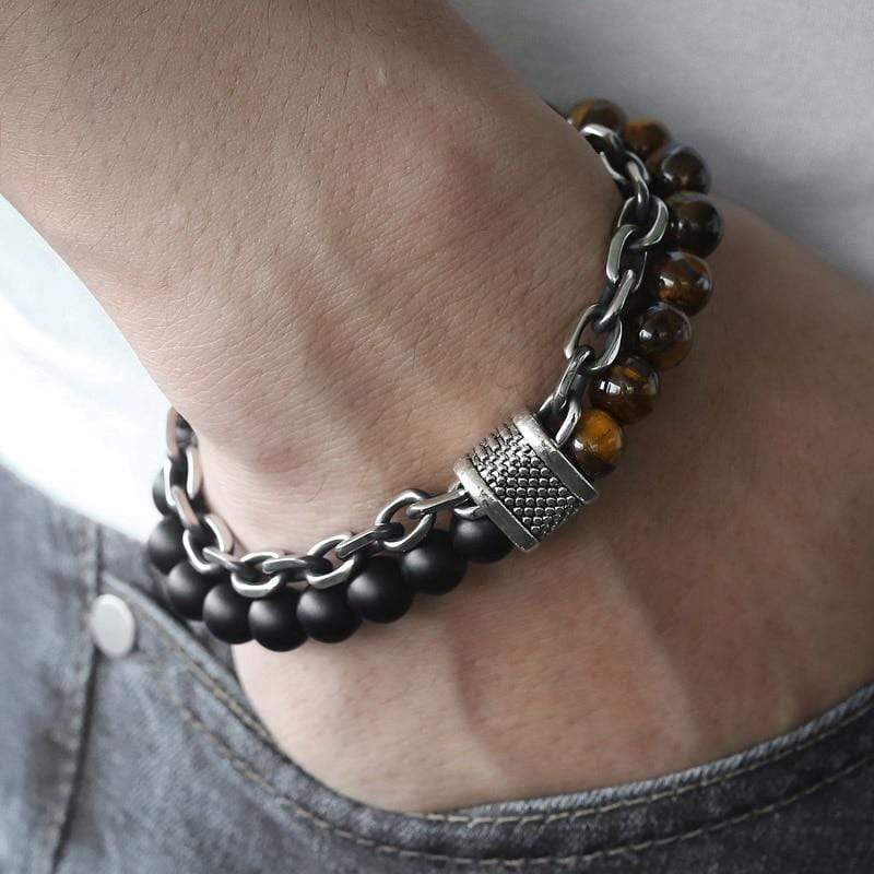 Tiger Eye Bracelet for Men "The Warrior" - Asher