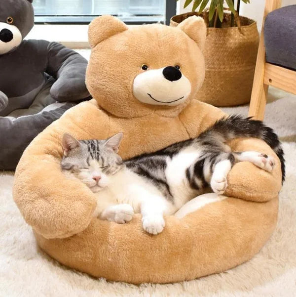 Samiya – Luxurious Plush Cat Bed for Sleeping Comfort