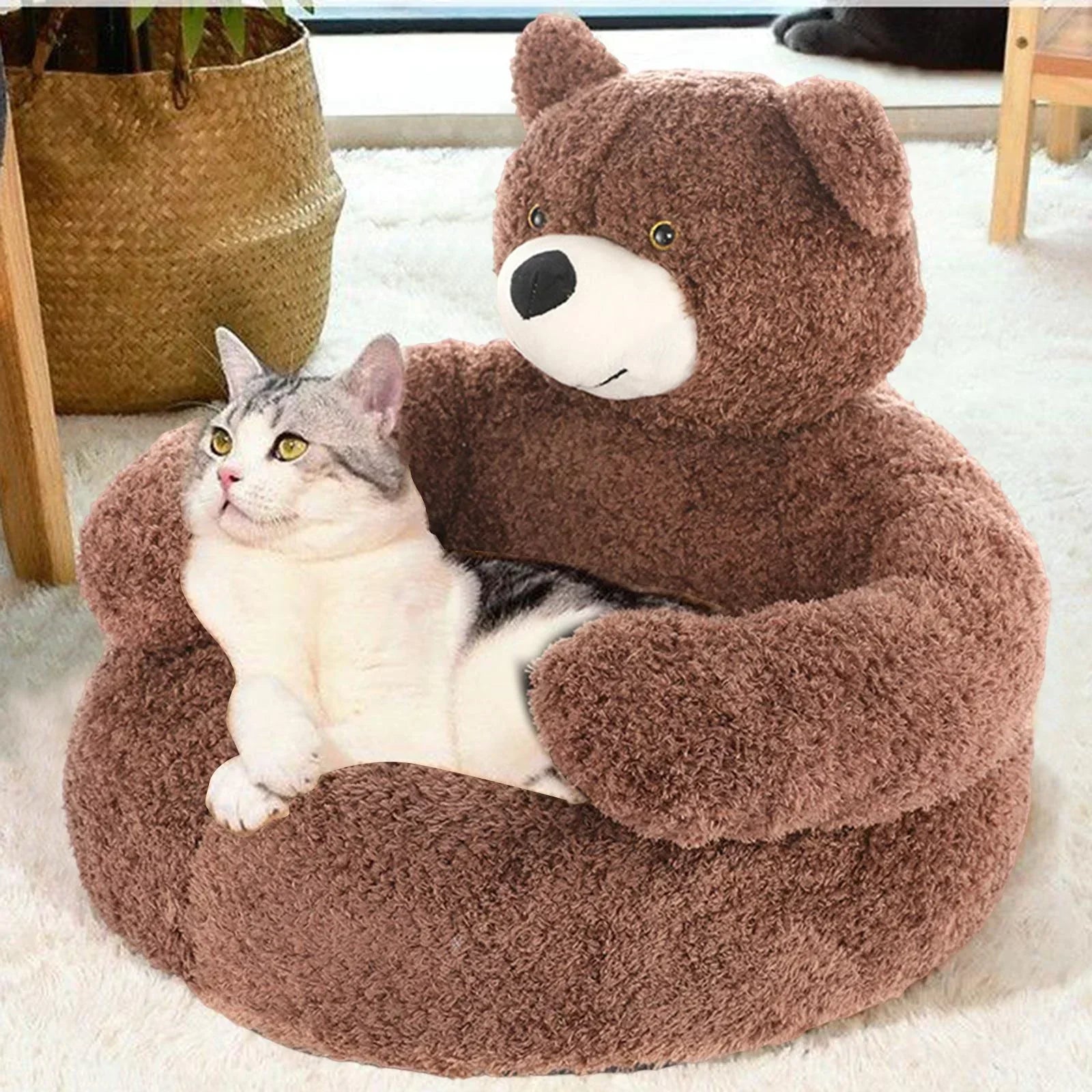 Samiya – Luxurious Plush Cat Bed for Sleeping Comfort