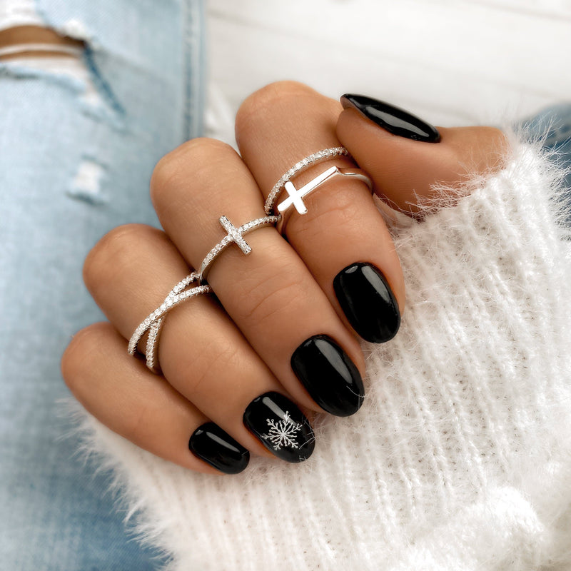 Elegant Zirkonia Korsring - Tro på Stil