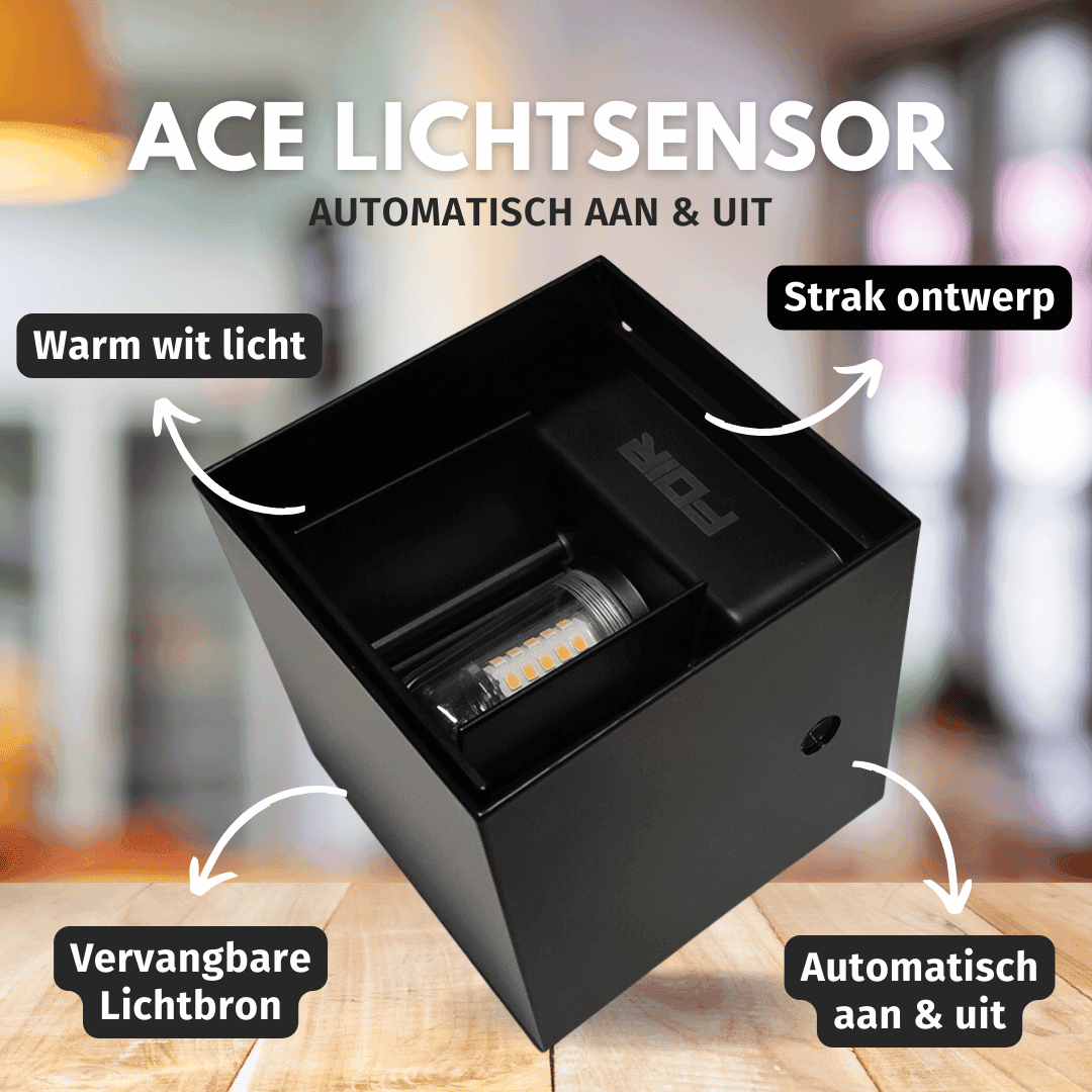 AceGlow Outdoor Lamp - Dusk Sensor G9 IP65 Warm White