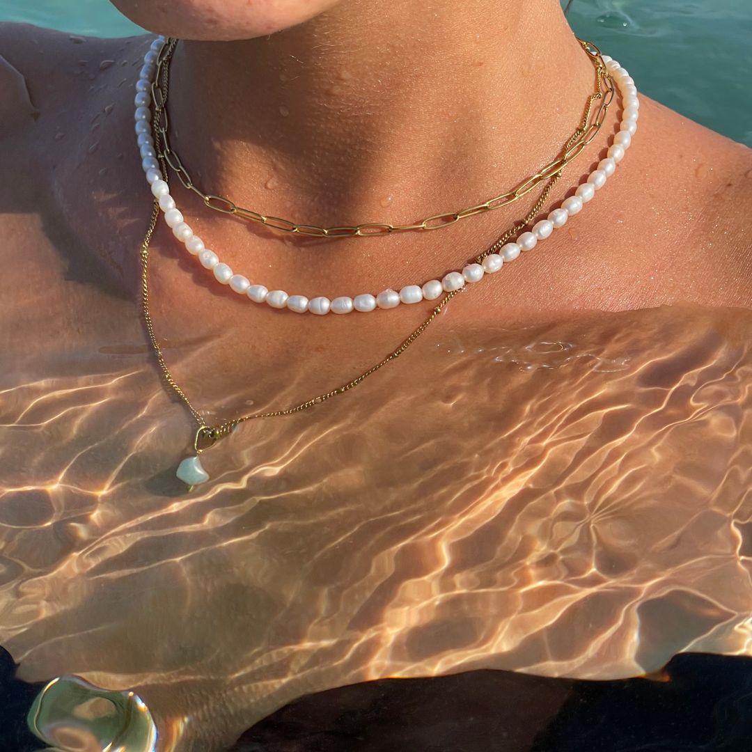 Stylish paper clip choker necklace - Lina 