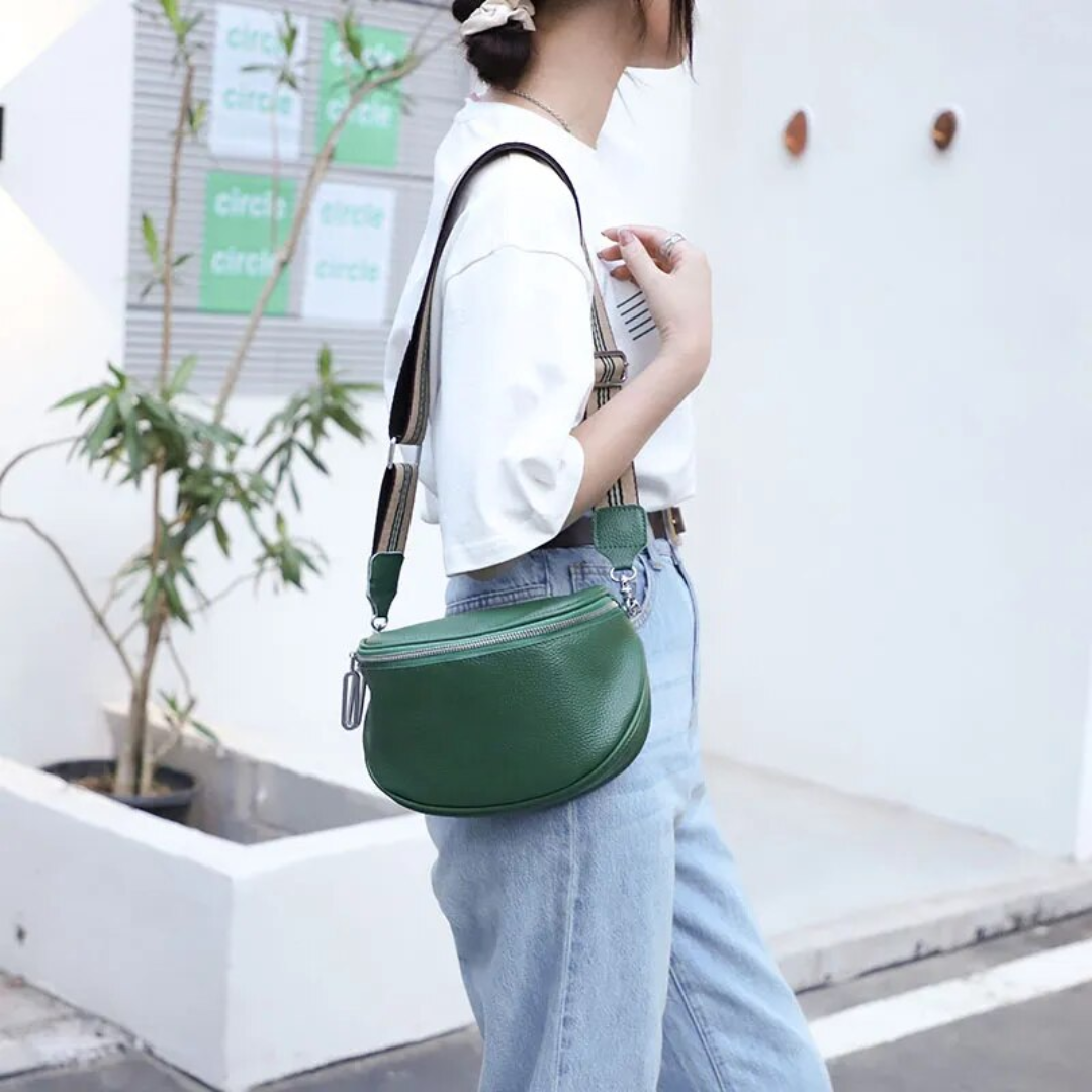 Lucy Leather Bag – Trendy and Cute Leather Saddle Bag