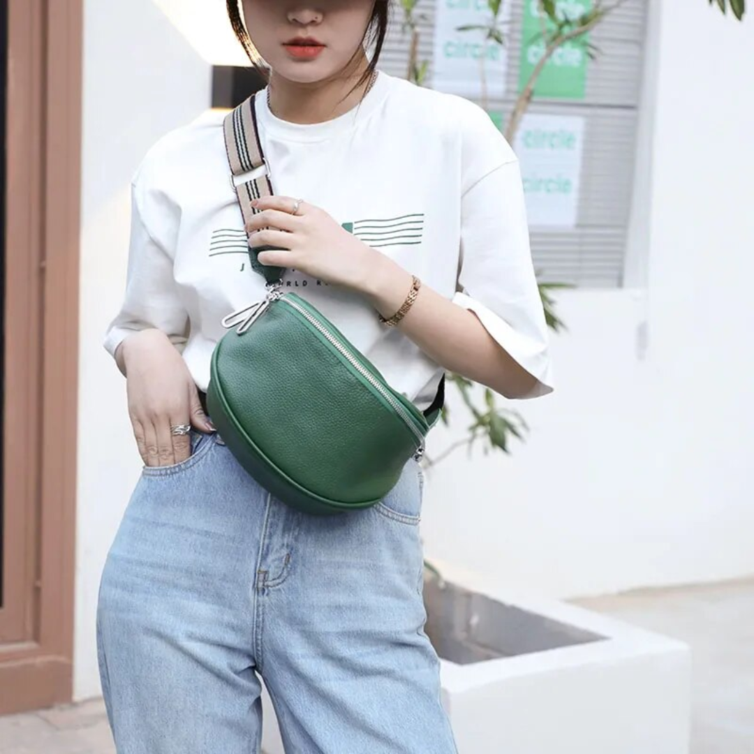 Lucy Leather Bag – Trendy and Cute Leather Saddle Bag