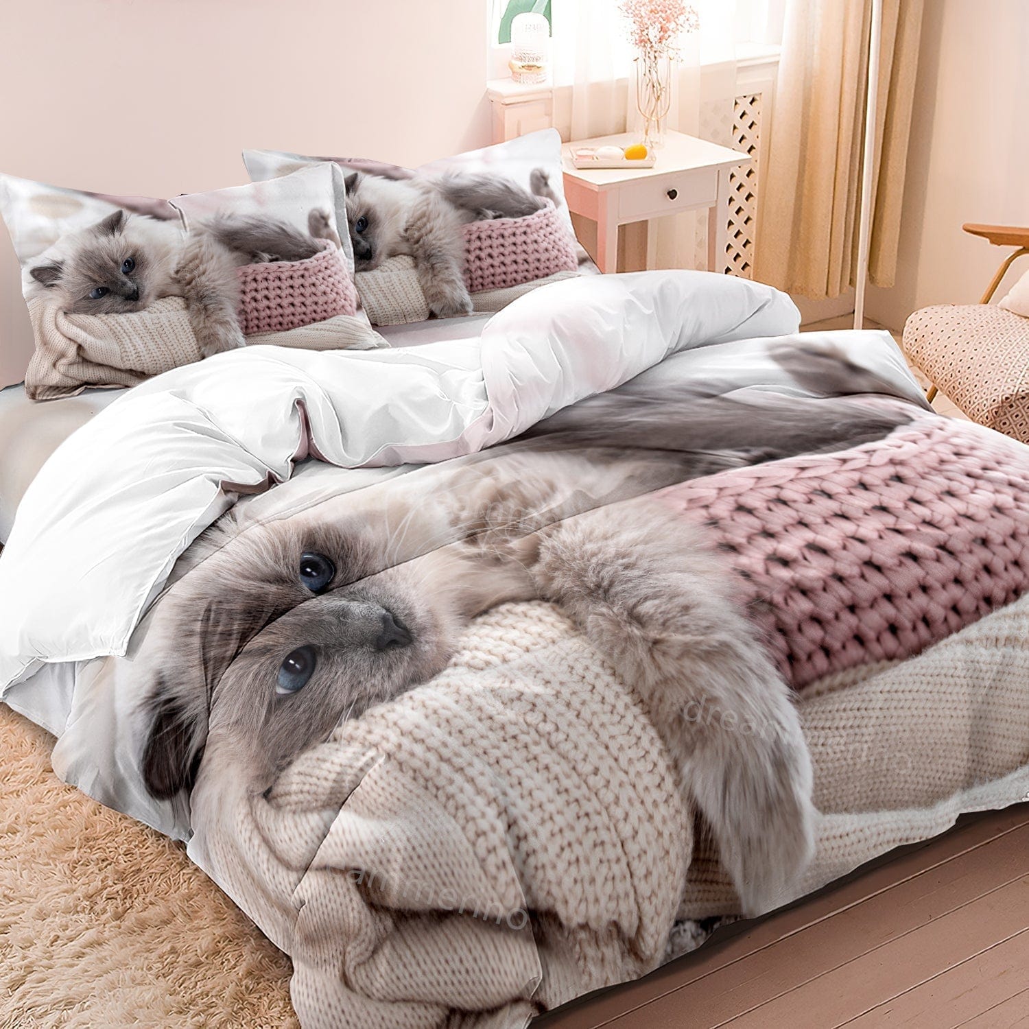Luxe Vintage Bedding Set – Breathable &amp; Hypoallergenic
