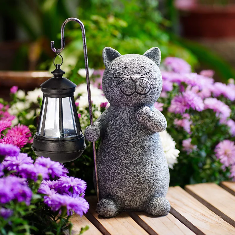 EnchantedCat - Elegant Decorative Cat for Outdoor Space
