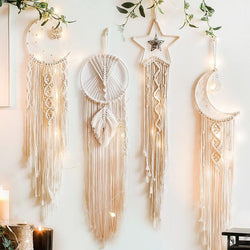 DreamWeaver Macramé - Bohemisk Väggdekoration för Atmosfär