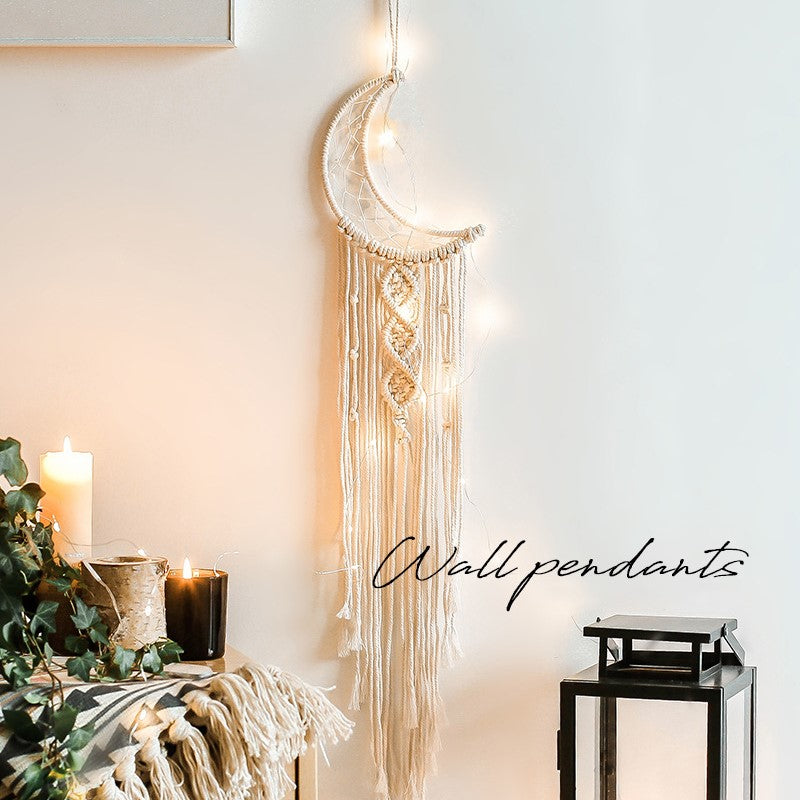 DreamWeaver Macramé - Bohemisk Väggdekoration för Atmosfär