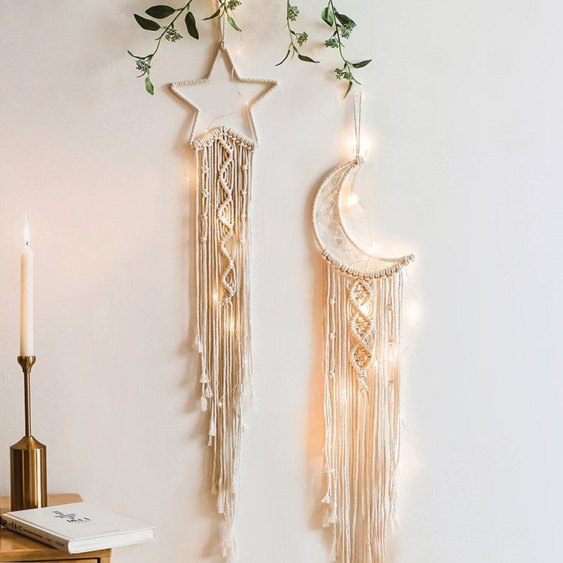 DreamWeaver Macramé - Bohemisk Väggdekoration för Atmosfär