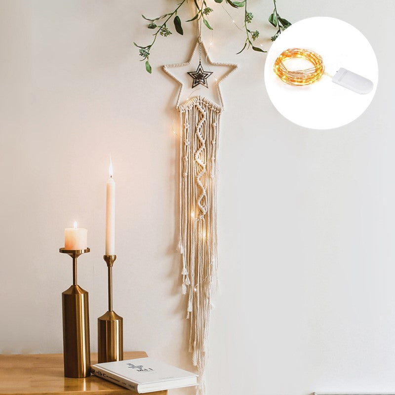 DreamWeaver Macramé - Bohemisk Väggdekoration för Atmosfär
