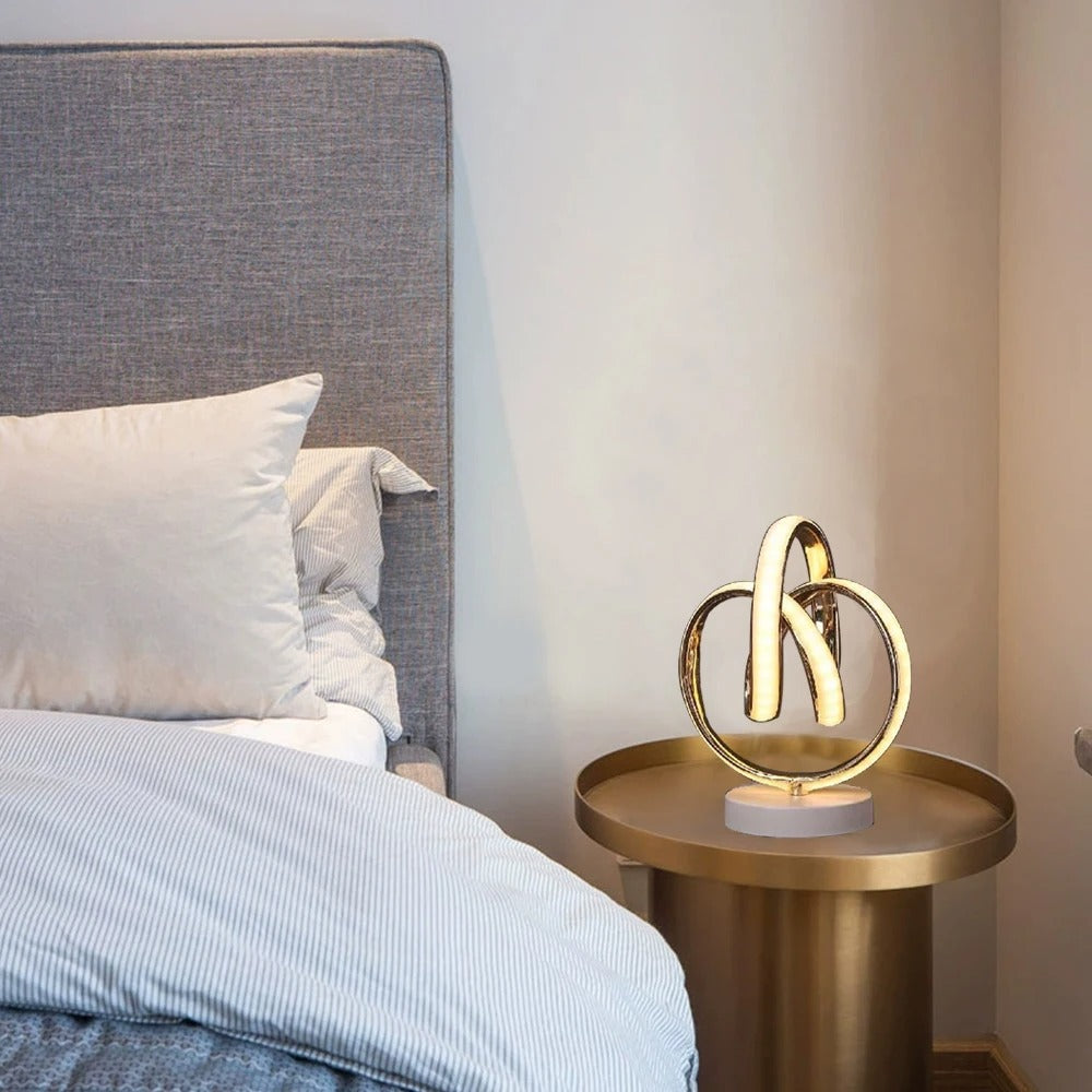 Luminare - Modern LED Table Lamp with Curved Design and USB Connection