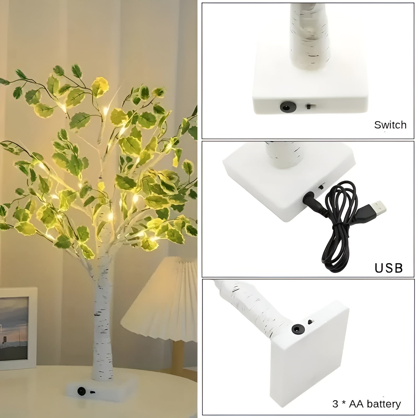 Magical BrightTree Table Lamp – Elegant Tree Design with Warm LED Lighting