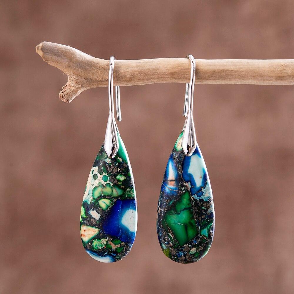 Sylvara Teardrop Earrings – Natural Earth Elegance