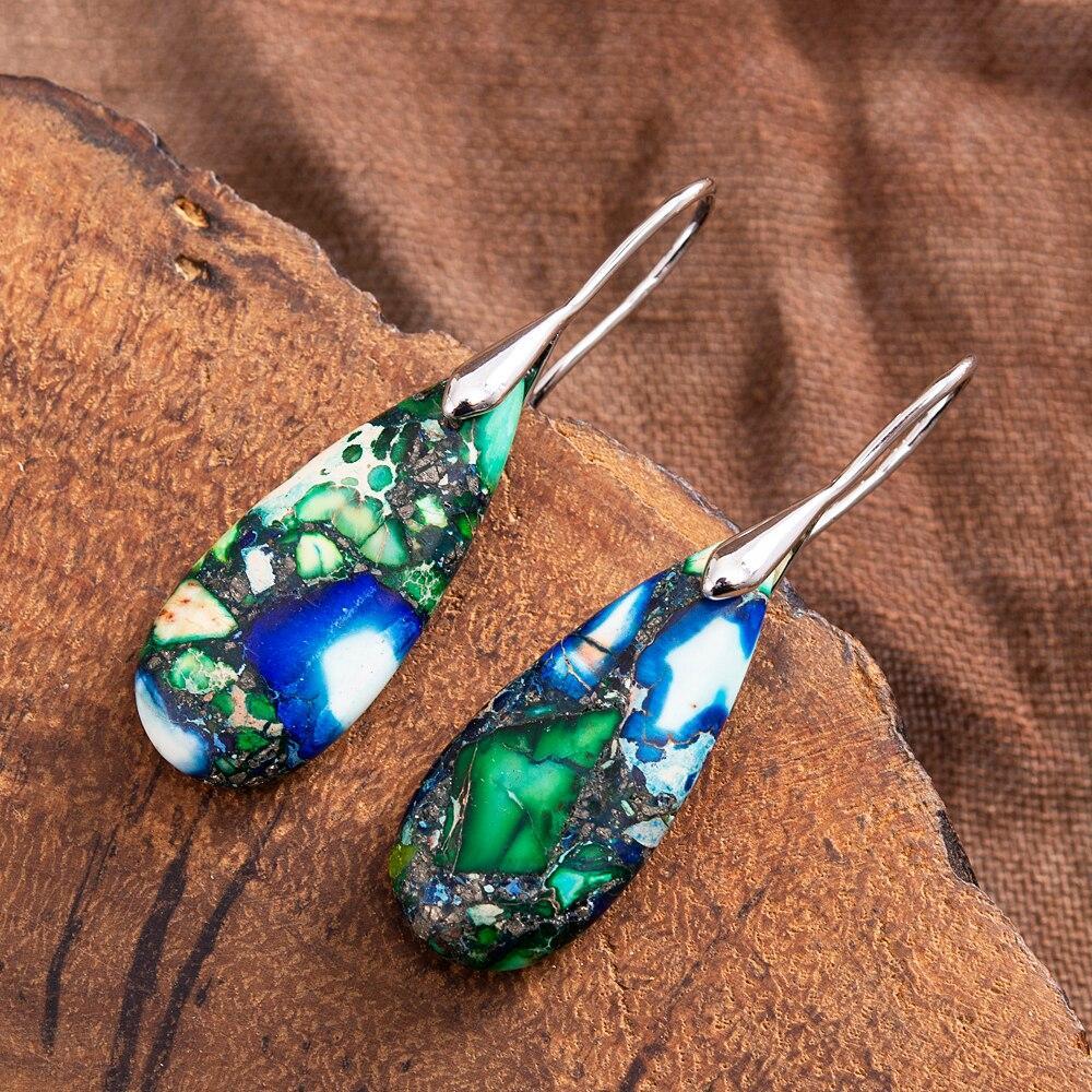 Sylvara Teardrop Earrings – Natural Earth Elegance